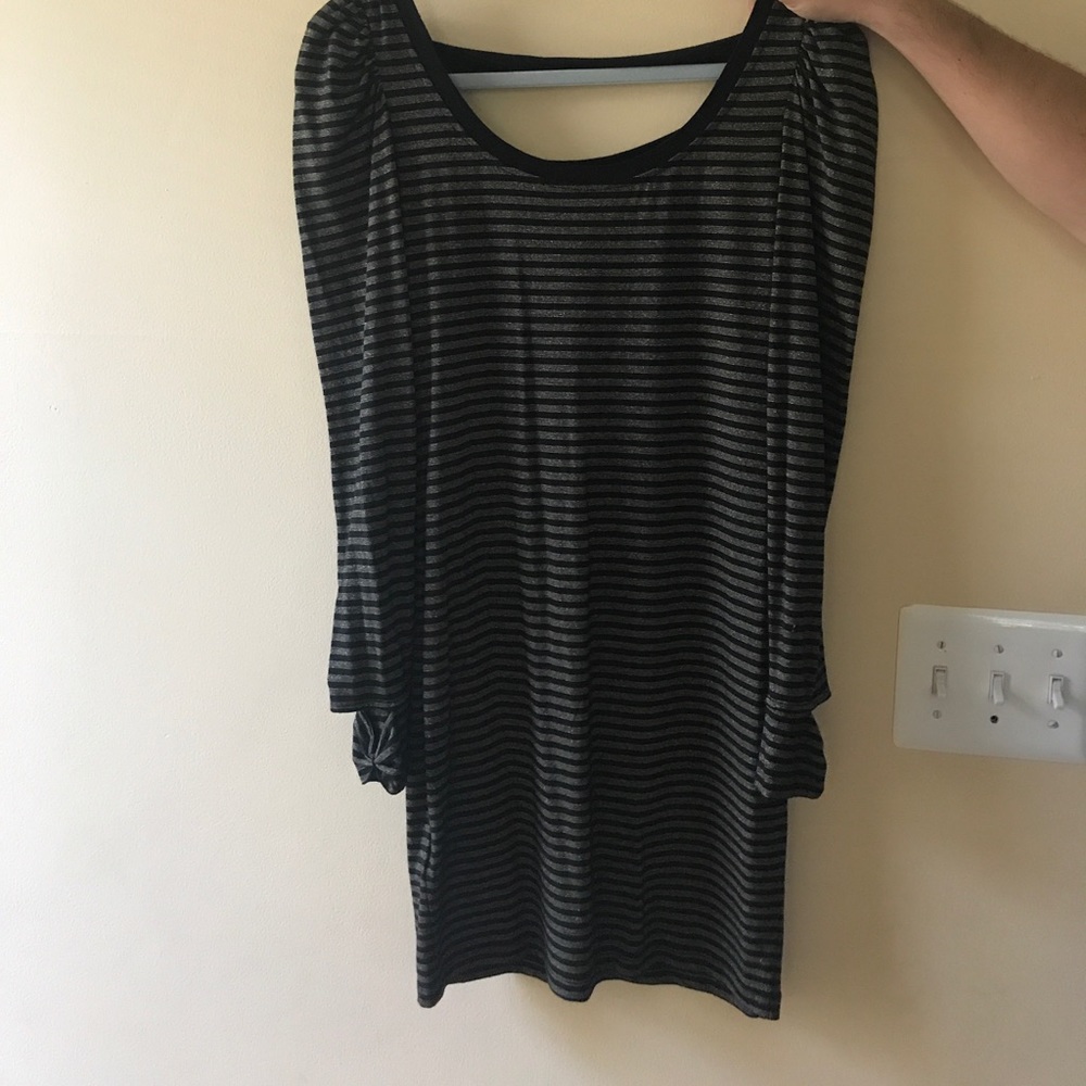 BCBGeneration dress with gold and black stripes