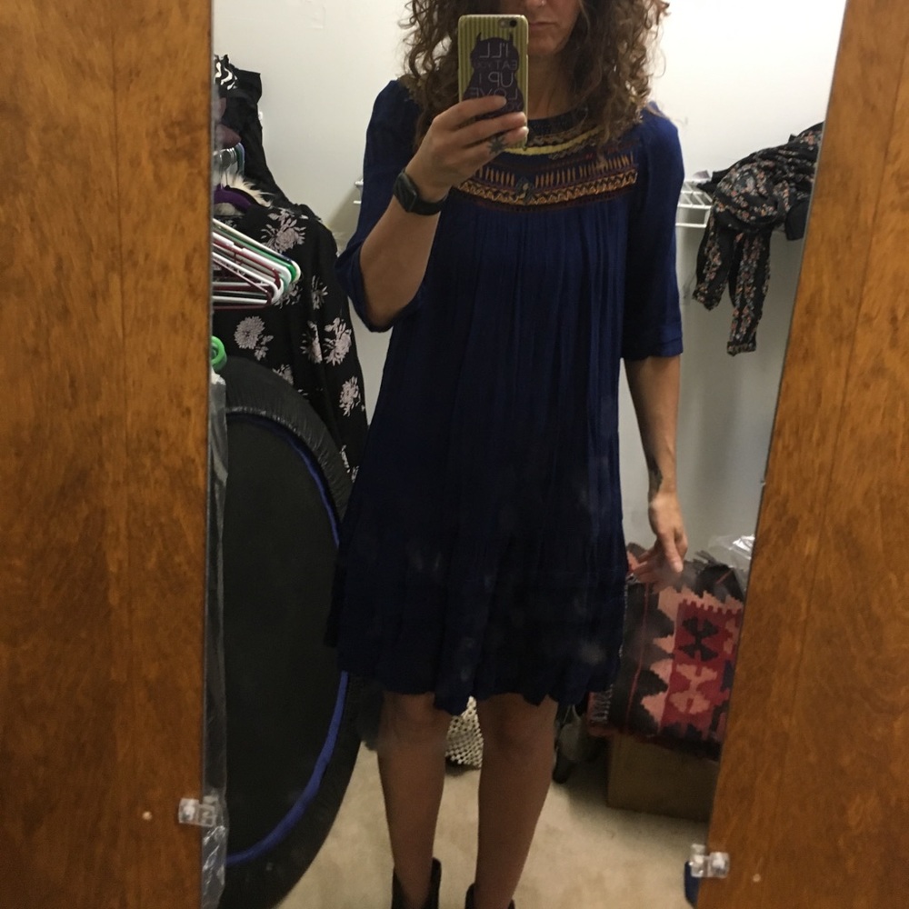 free people dress with beading & embroidery