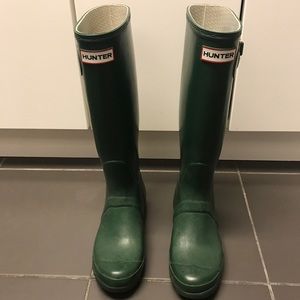 Original Tall Dark Green HUNTER Rain Boots Sz 7