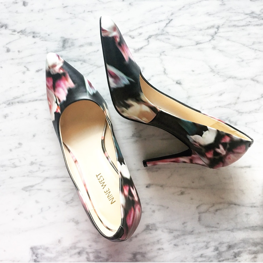 Nine West Flax Rose Floral Print Pumps