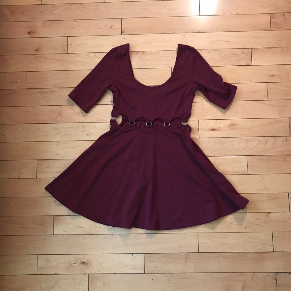 Burgundy Cutout Tobi Dress - Small/Medium