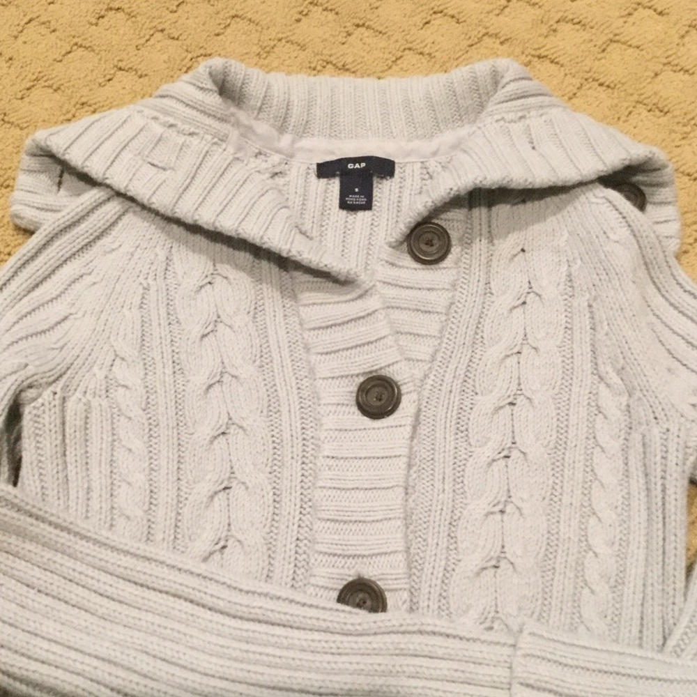 Light Blue Button-up Sweater Cardigan