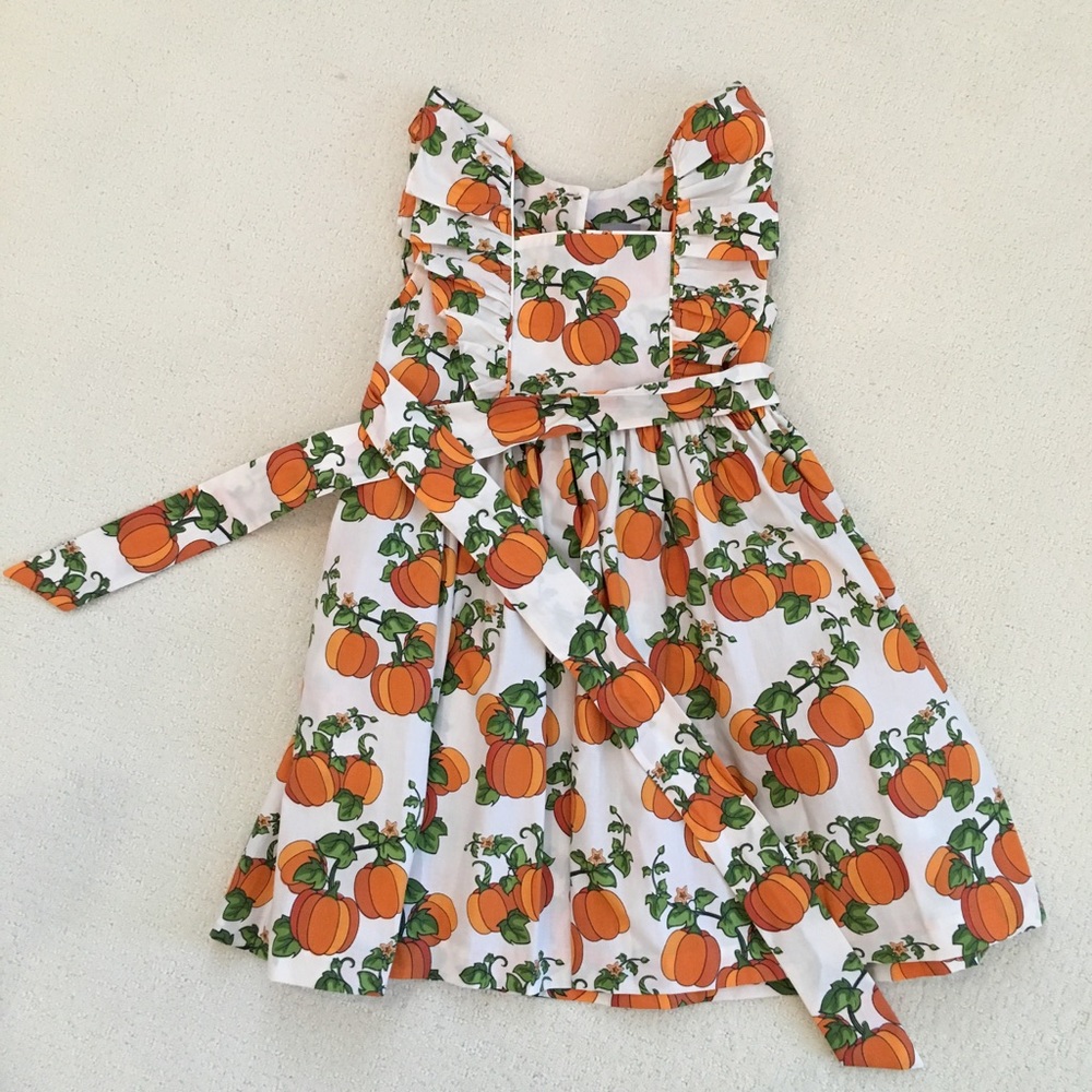 Pumpkin dress little girl