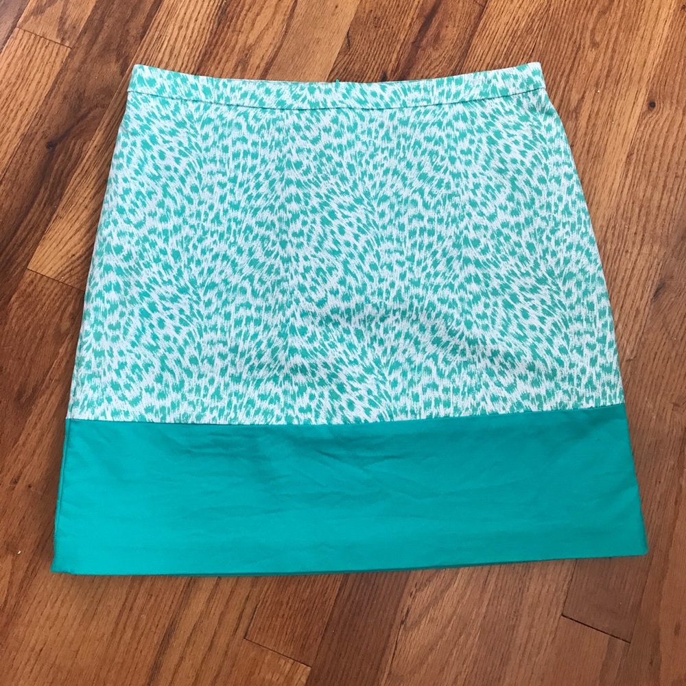 Michael Kors Aqua Animal Print Skirt