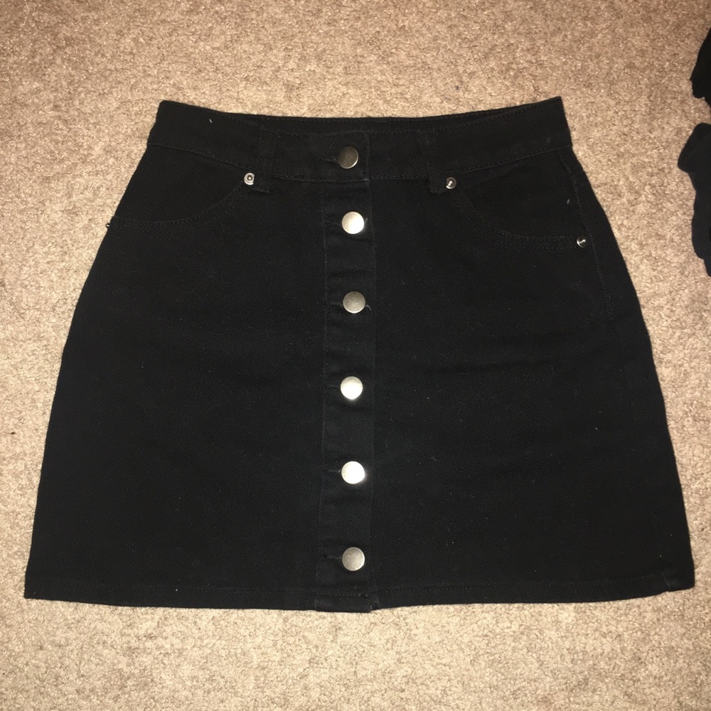 Black Button-up Skirt