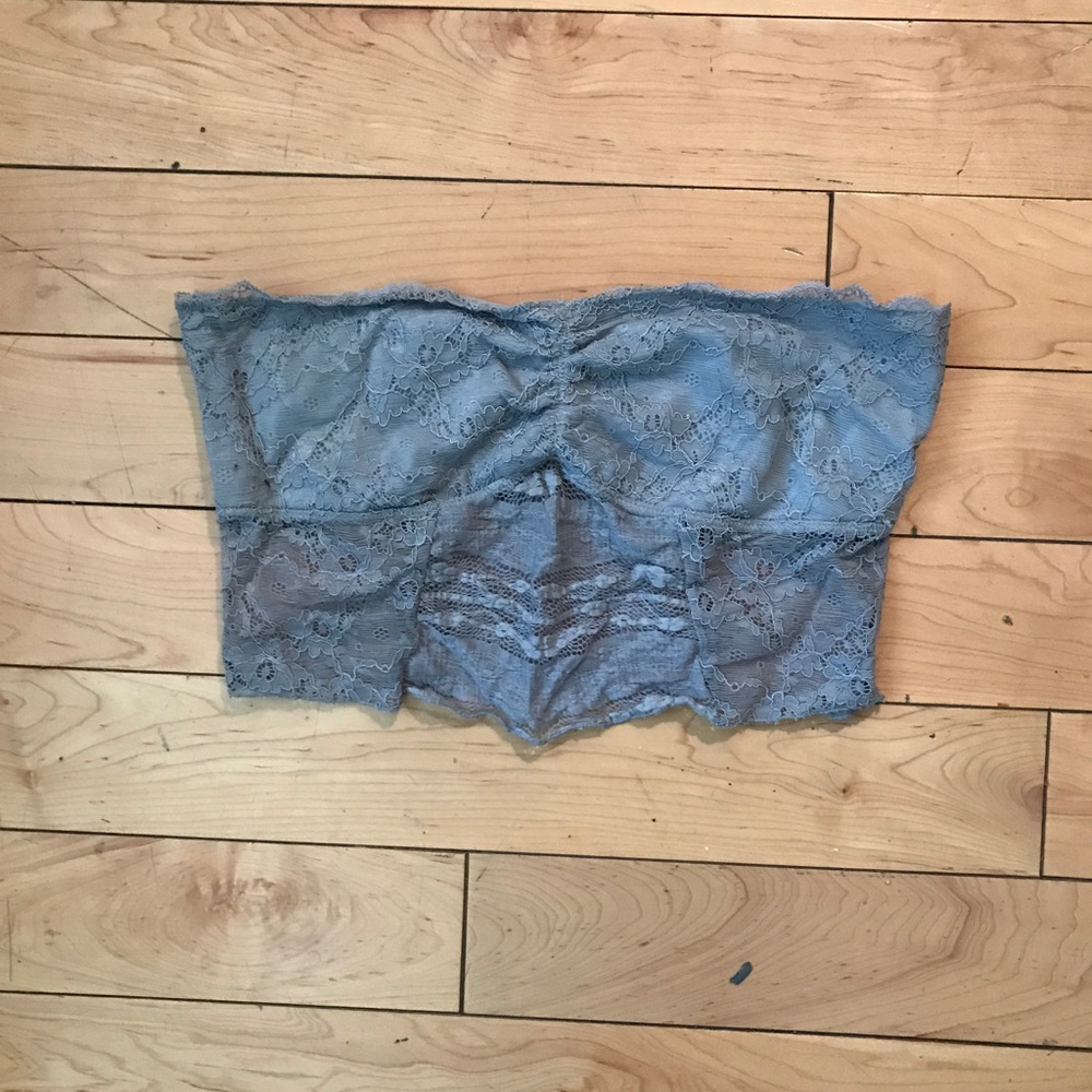 FREE PEOPLE Strapless Grey Bandeau - Medium