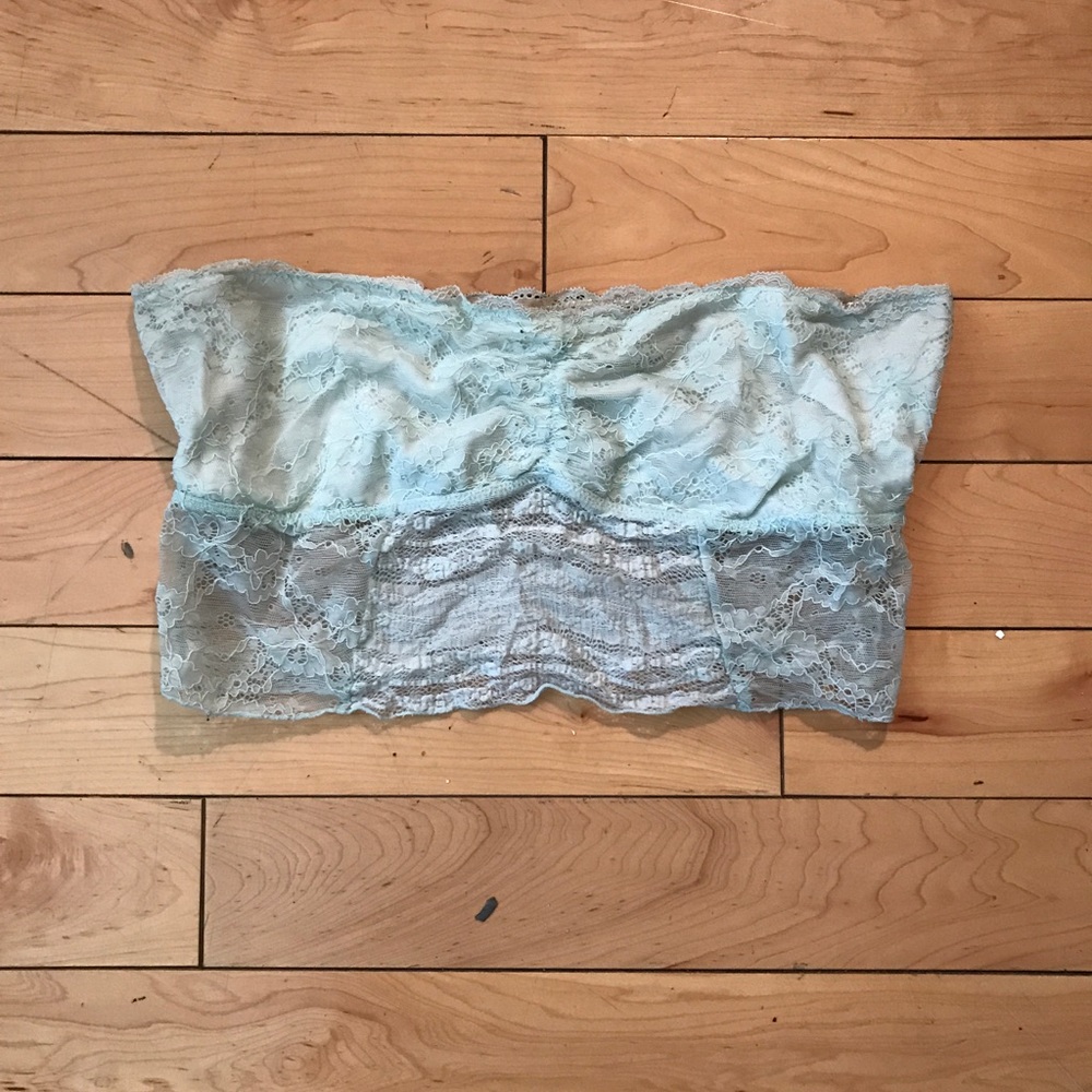 FREE PEOPLE Pale Blue Strapless Bandeau - Medium