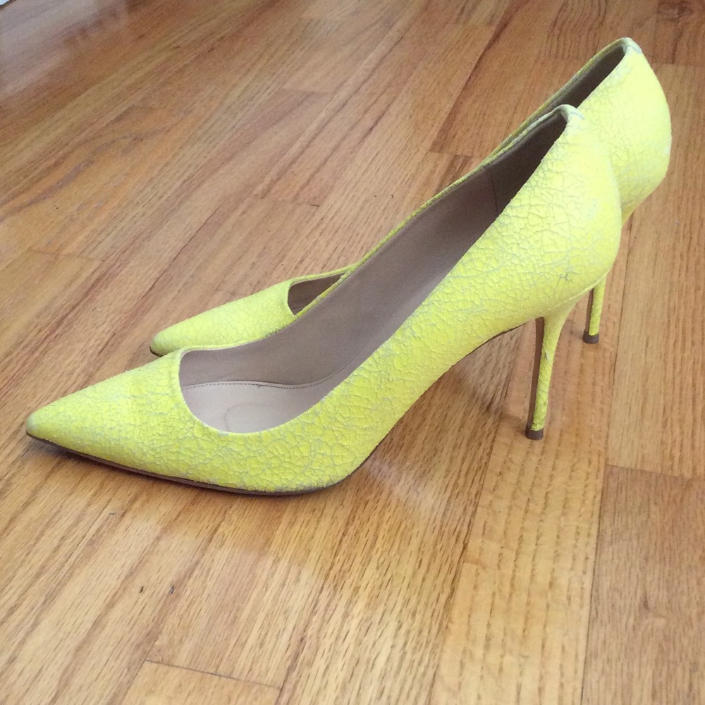 J Crew cracked leather heels