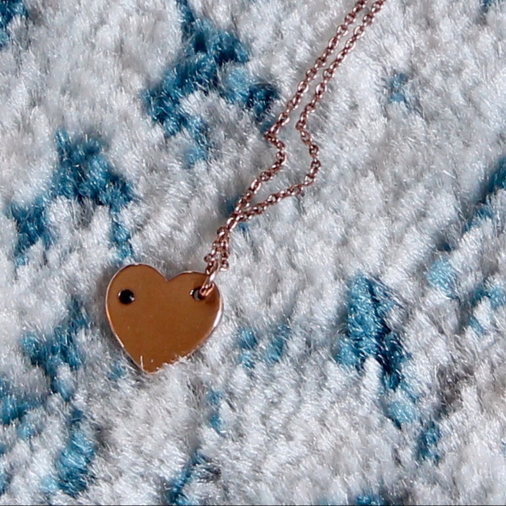 WREN 14K NECKLACE ✨ Rose Gold/Black Sapphire