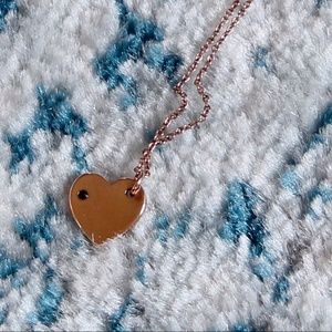 WREN 14K NECKLACE ✨ Rose Gold/Black Sapphire