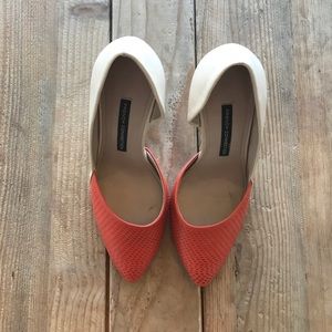 French Connection Two Tone Peach and Pink Heels