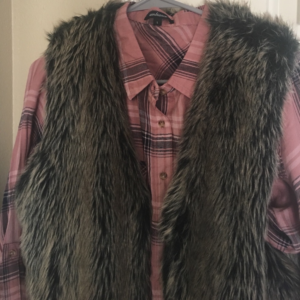 Faux fur vest