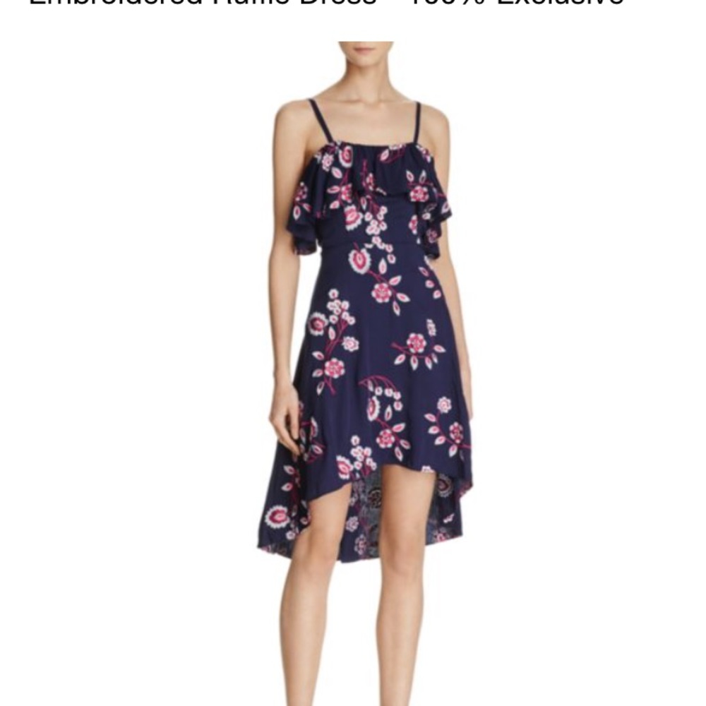 Aqua ruffle tank dress.