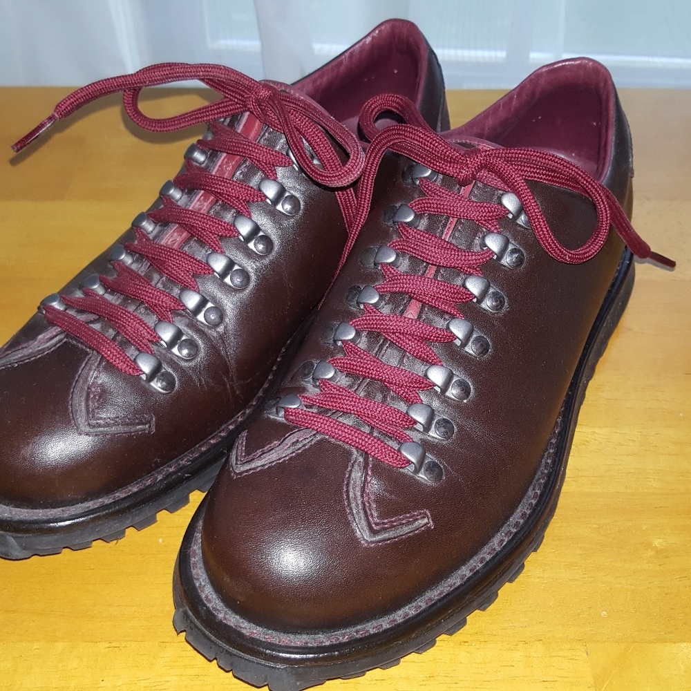PRADA Mens Leather Boots Hiking Shoes