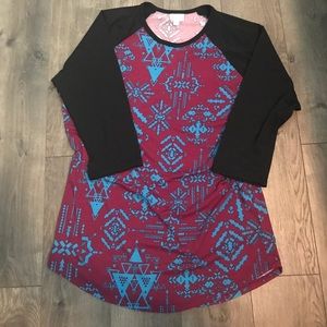 XL Black, Maroon, and Blue Lularoe Randy NWOT