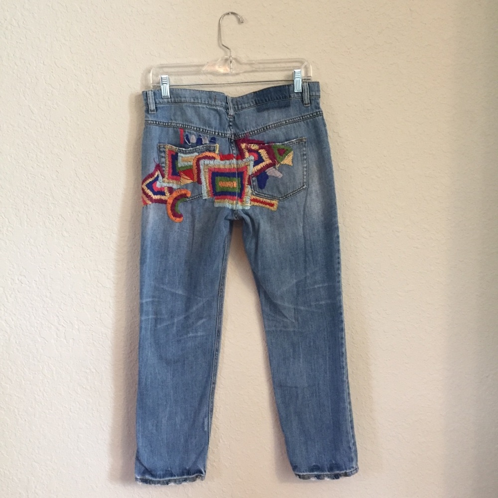 Free People Embroidered Jeans