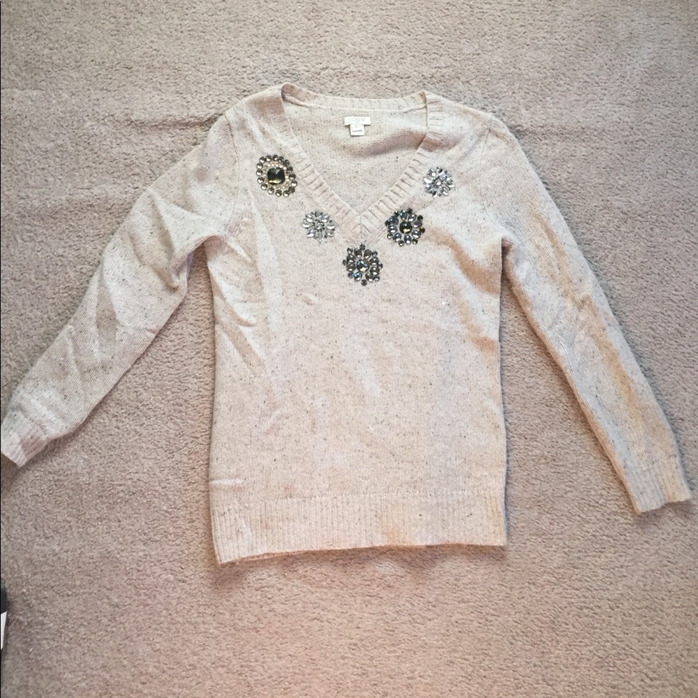 J. Crew Embellished Sweater