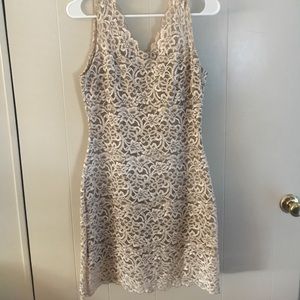 Tan Lace Dress