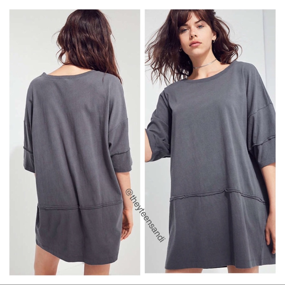 Urban Outfitters Dark Gray Shania Tunic Tee Top