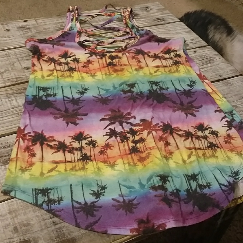 Crossback scoop bottom dress