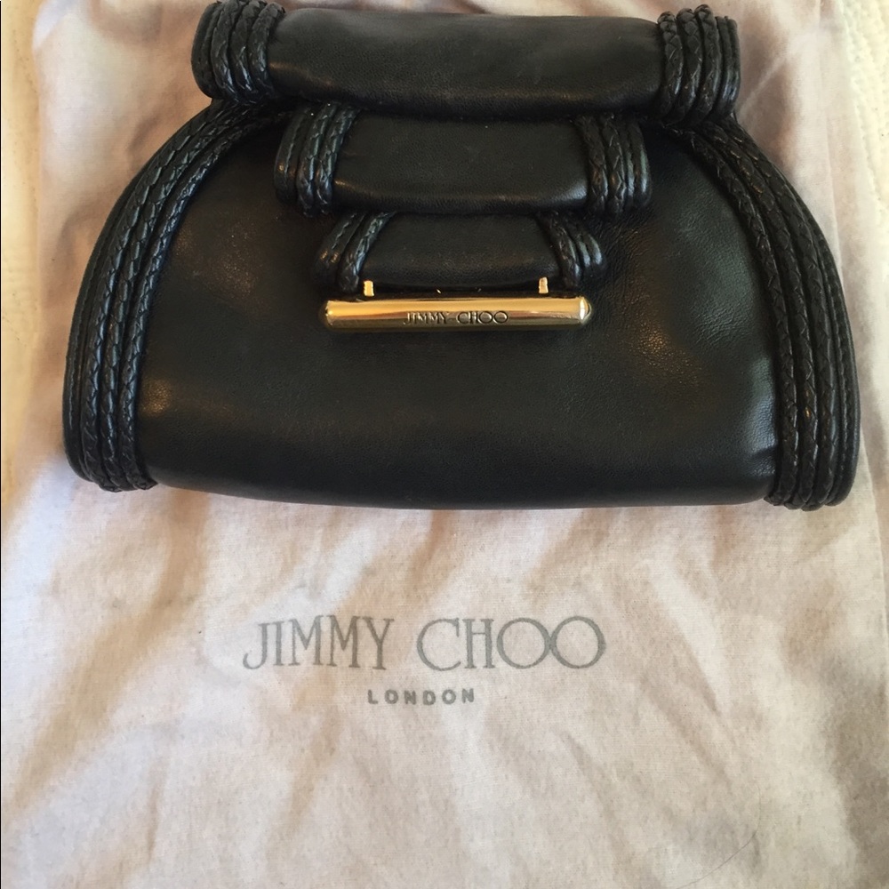 Jimmy Choo leather clutch