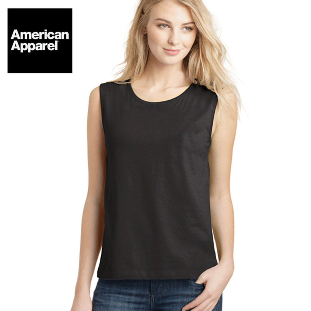 AMERICAN APPAREL Sleeveless black "muscle" Tank