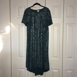 LuLaRoe Elegant Collection Med Carly Deep Teal EUC