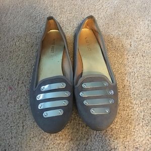 Grey and silver flats size 5 1/2