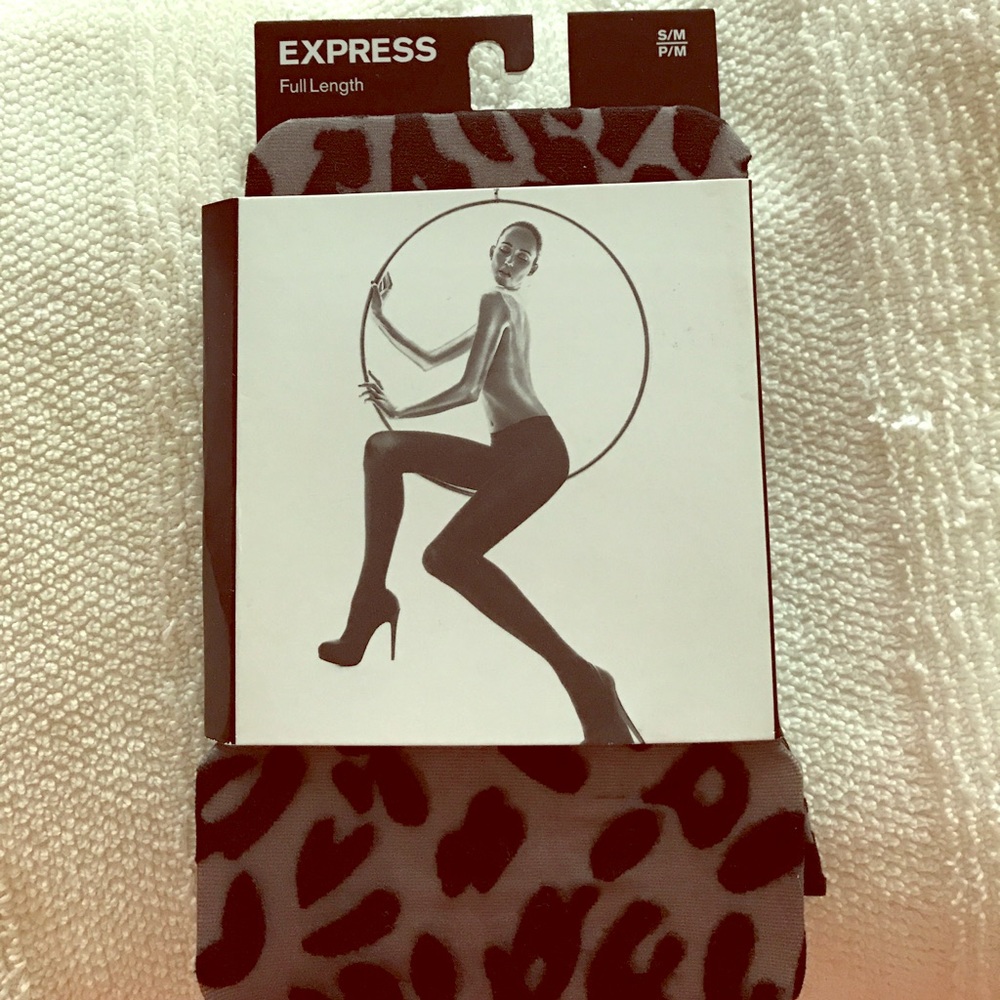 Leopard printed full length tights