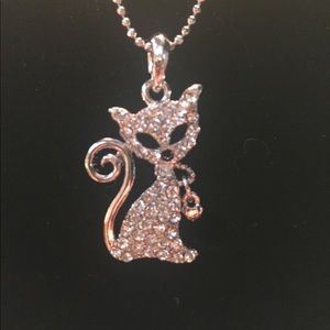 16" Crystal Cat Necklace