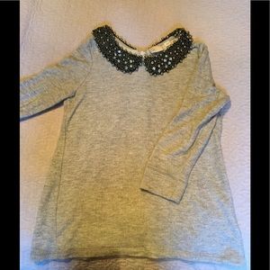 jeweled neck anthropologie sweater