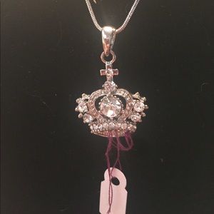 15" adjustable Crystal Crown Necklace