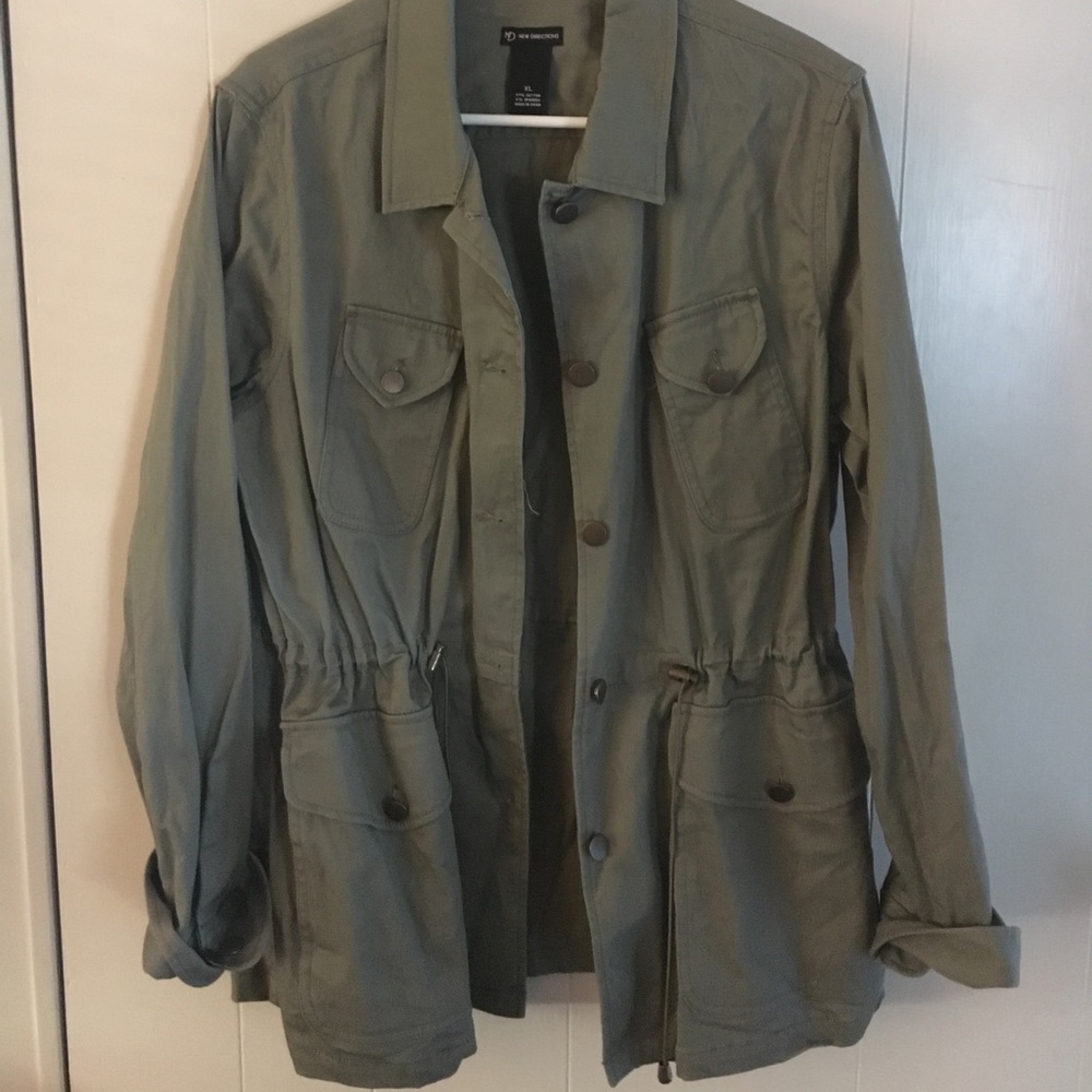Olive Green Jacket (Trench Coat)