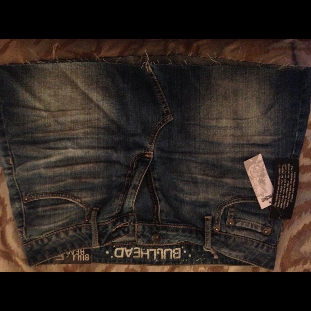 Jean mini skirt