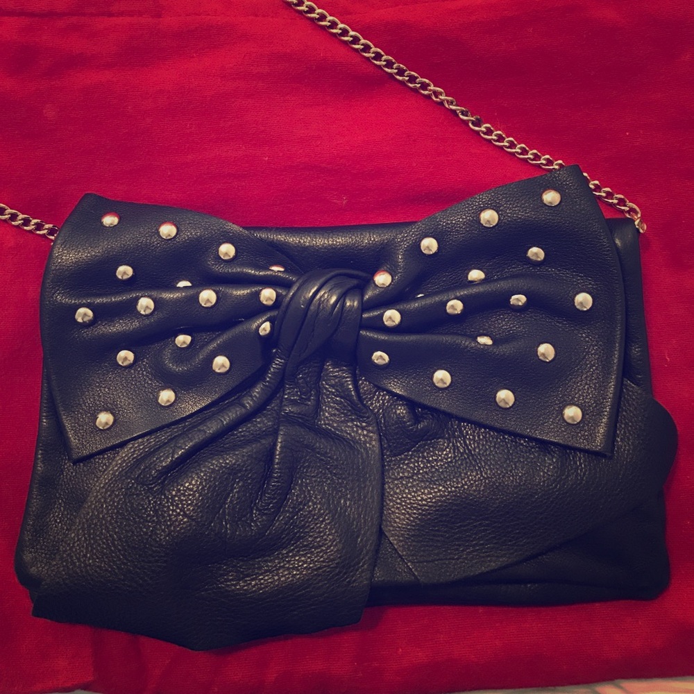 RED Valentino black bow detail bag