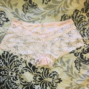 1 Pair NEW Light Pink Lace & Satin Panties