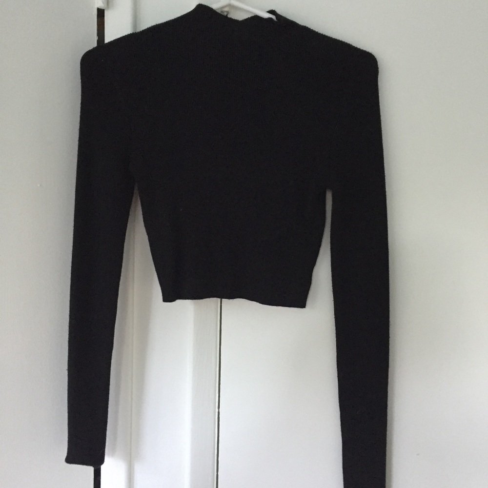 UNIF X Urban Outfitters Black Knit Cropped Sweater