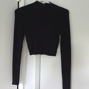 UNIF X Urban Outfitters Black Knit Cropped Sweater