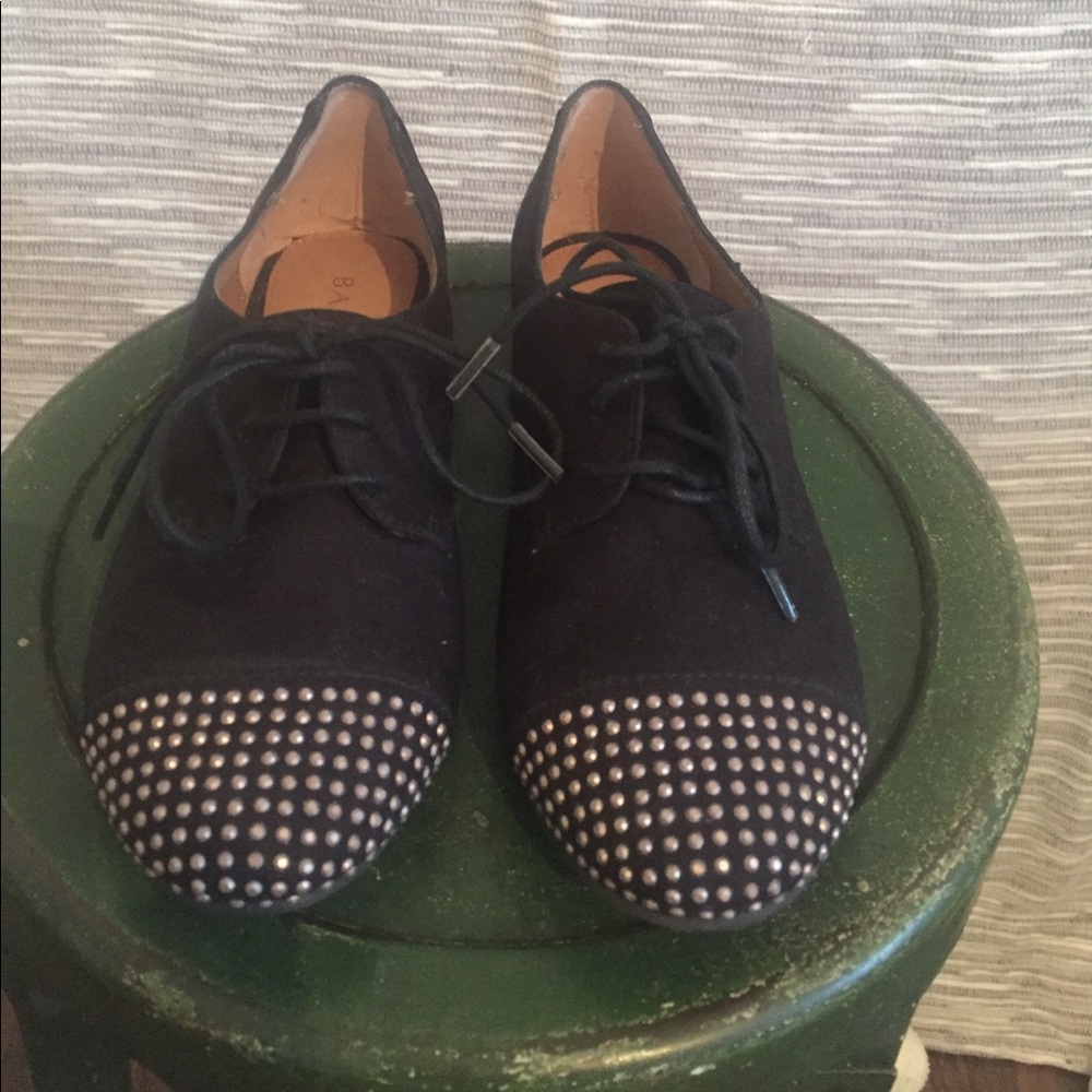 Bakers black studded flats