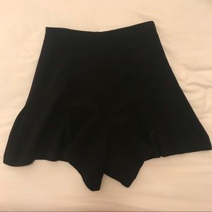High waisted fabric shorts