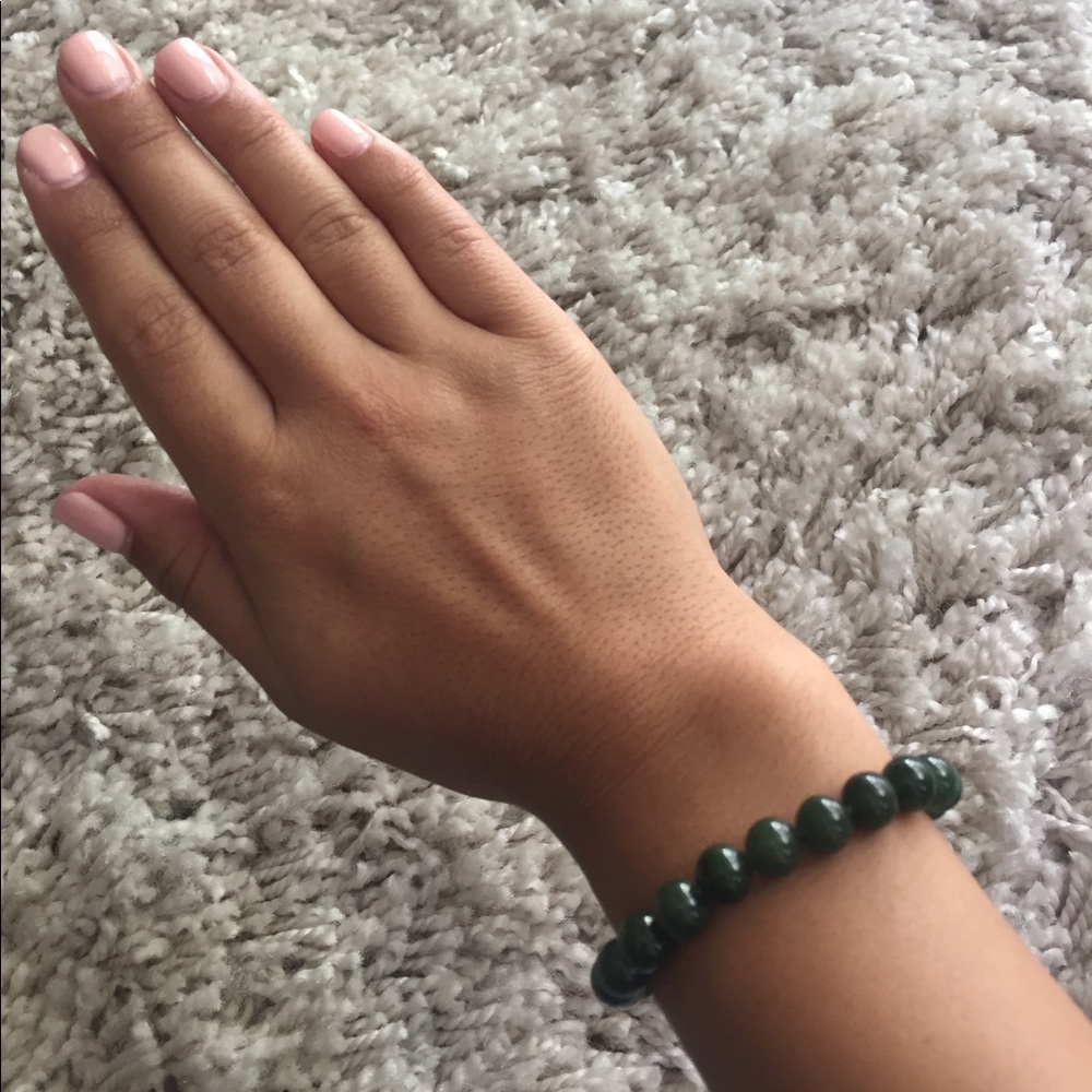 Jade Green Stretch Bracelet