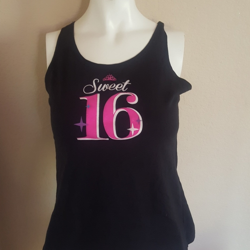 Black Sweet 16 tank top