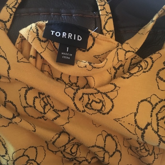 Yellow floral cotton dress. - Picture 3 of 3