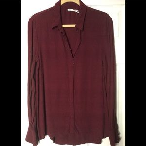 Kimchi Blue Size Medium Maroon Blouse