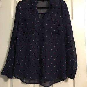 Express Navy Blue Sheer Portofino