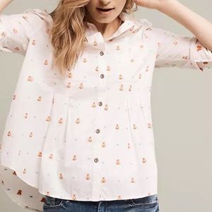 Anthropologie Maeve teepee button down
