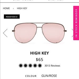 Rose Gold Desi HighKey Sunglasses