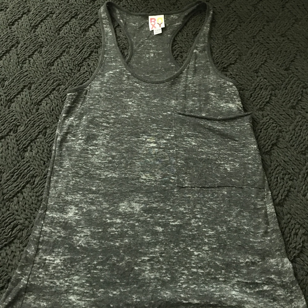 Grey distressed tank top