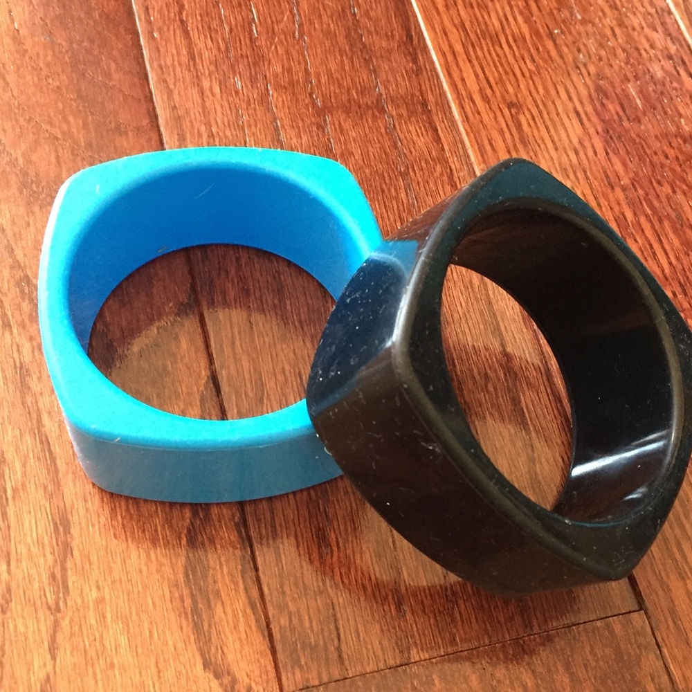 Silicone Square Bangle in Sky Blue