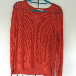 Red high low sweater